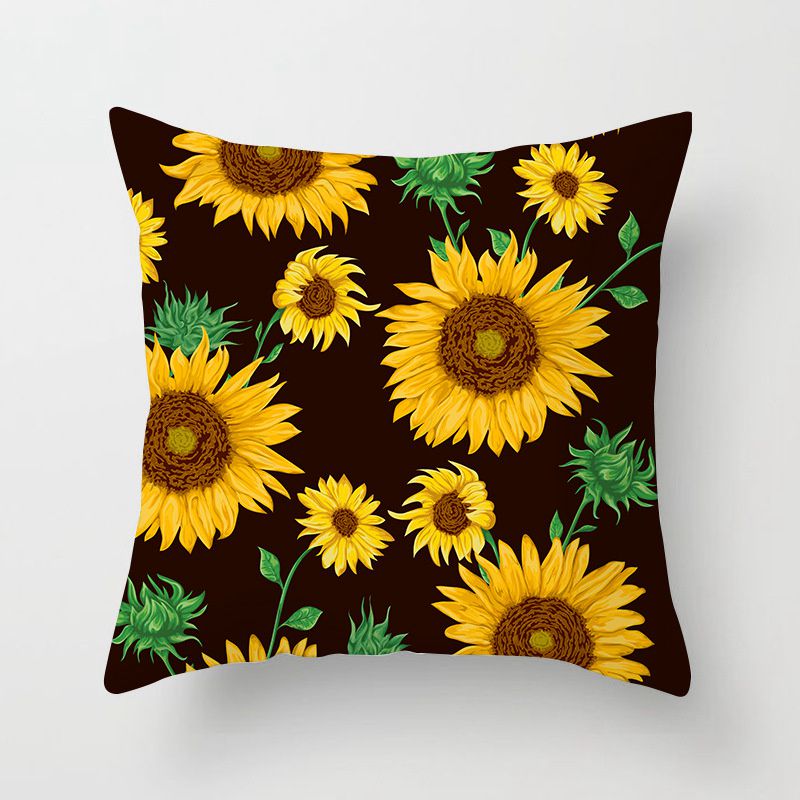 Spring and Summer New Sunflower SUNFLOWER Pillow Cover Home Sofa Cushion without Core Flower Cushion Cover - Image 7
