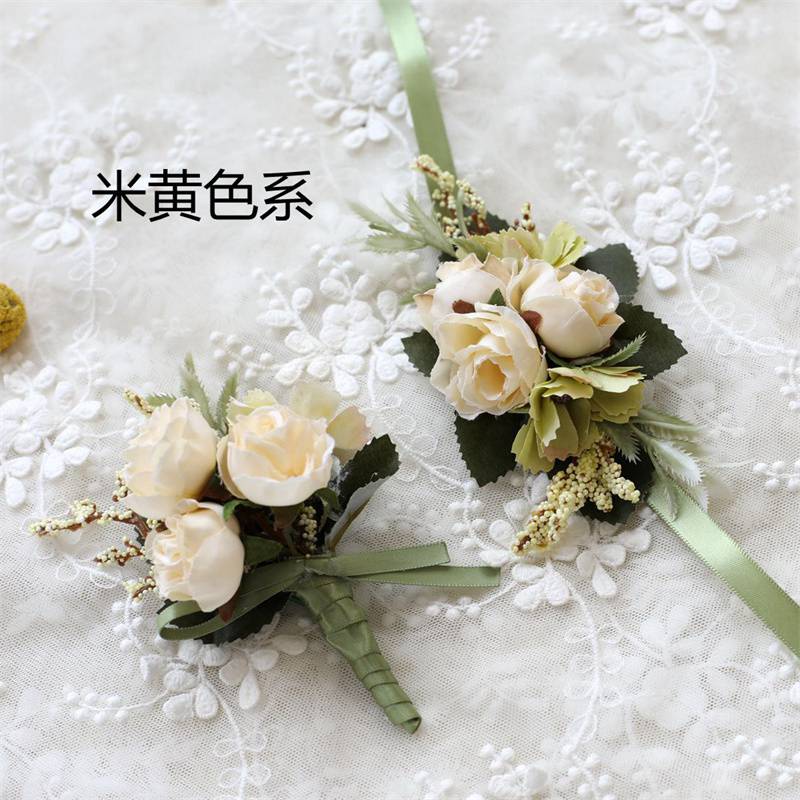 Wholesale Wedding New Bridesmaid Wrist Flower Artificial Flower Groom Groomsman Corsage Shoes and Hats Clothing Floral Decorations Gift Packaging - Image 7