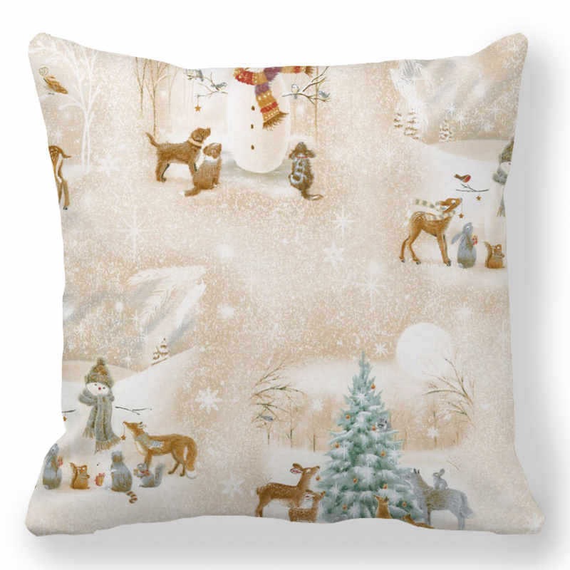 45x45cm Rabbit Elk Christmas Pillowcase Merry Christmas Decor for Home Cristmas Xmas Gift Navidad Noel 2024 Happy New Year 2025 - Image 8
