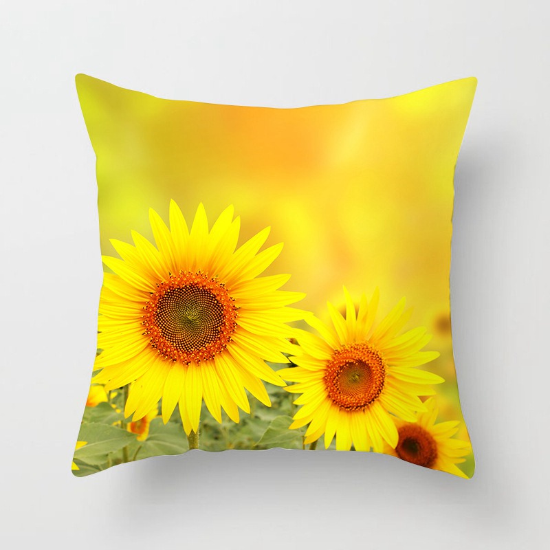 Spring and Summer New Sunflower SUNFLOWER Pillow Cover Home Sofa Cushion without Core Flower Cushion Cover - Image 8