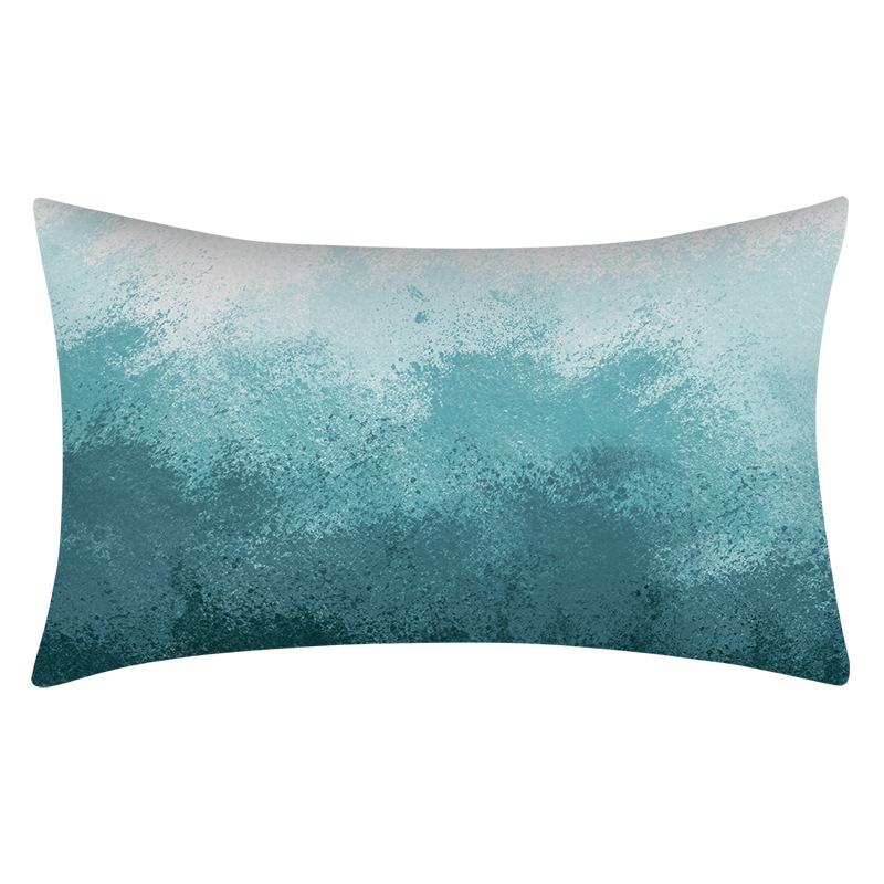 Cross-Border Popular Selling Pillow Cover Teal Blue Duck Blue Green Home Decoration Cushion Lumbar Cushion Cover - Image 10