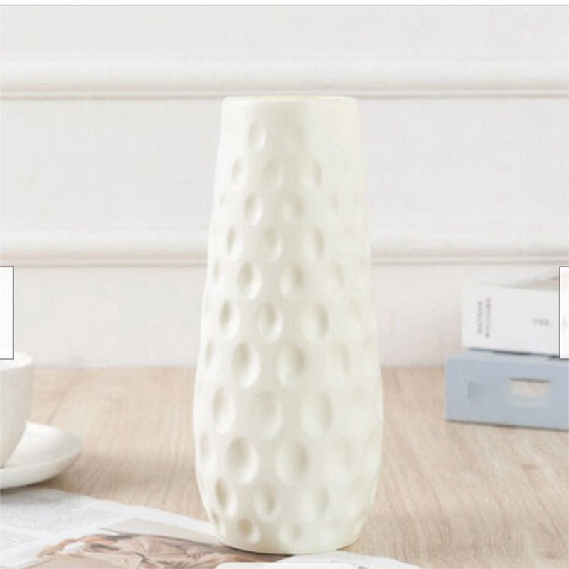 Plastic Vase Geometric Ceramic Flower Pot Basket Home Room Decor Modern - 图片 8