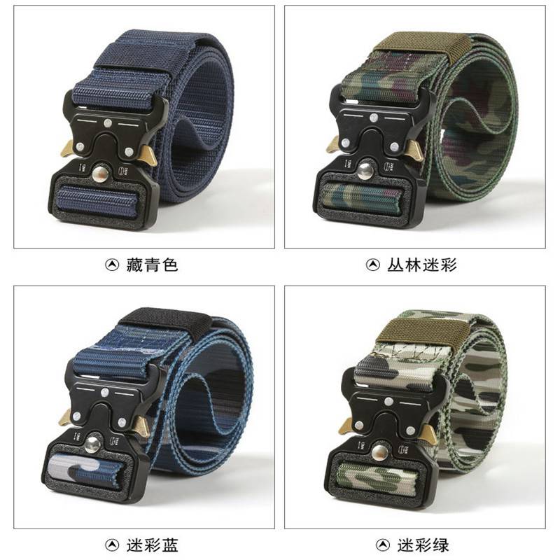 Men's Belt Army Outdoor Hunting Tactical Multi Function Combat Survival Marine Corps Canvas For Nylon