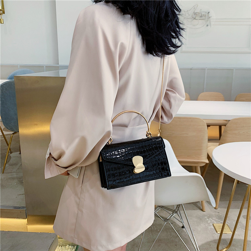 Stone pattern PU Leather Crossbody Bags For Women 2024 Mini Shoulder Messenger Bag With Metal Handle Lady Travel Totes - 图片 9