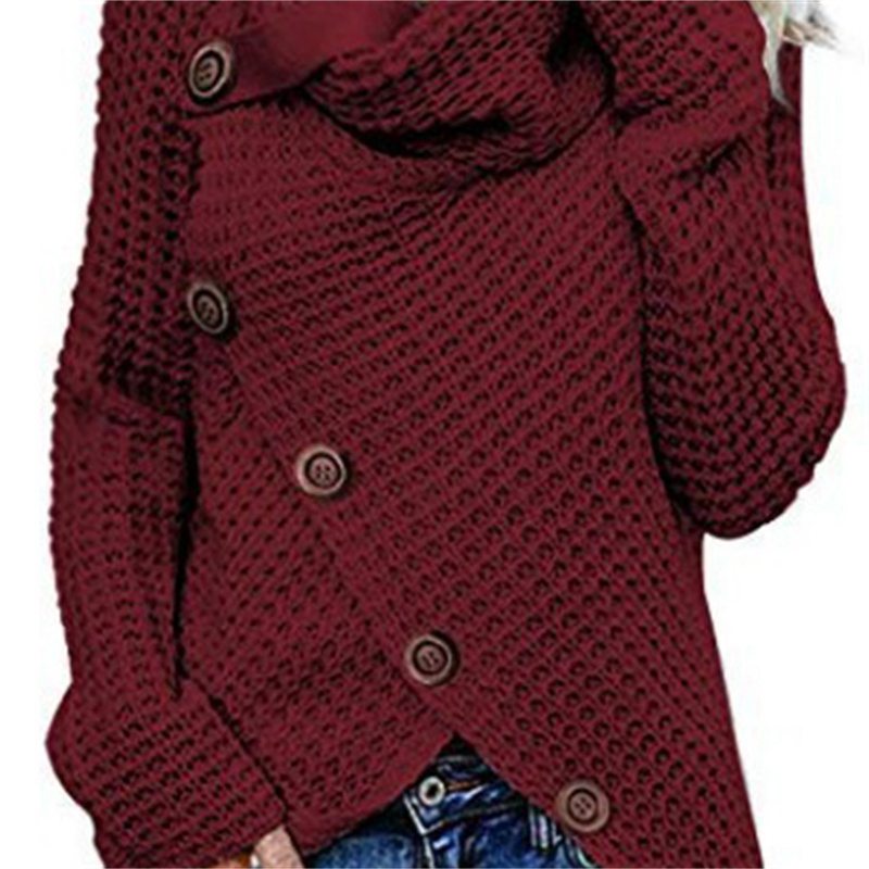 2024 Autumn Winter Sweater Ol Commuter Amazon Amazon Turtleneck Cardigan Solid Color Sweaters Women's Clothing One Piece Dropshipping - 图片 10