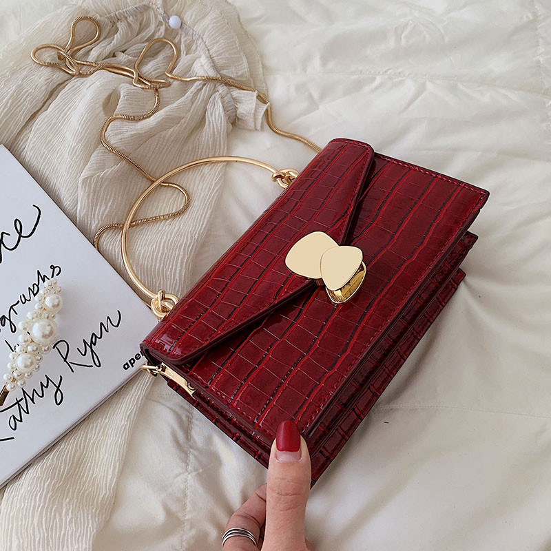 Stone pattern PU Leather Crossbody Bags For Women 2024 Mini Shoulder Messenger Bag With Metal Handle Lady Travel Totes - 图片 10