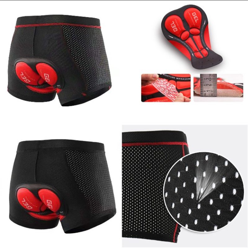 Breathable Cycling Shorts Cycling Underwear 5D Gel Pad Shockproof Bicycle Underpant MTB Road Bike Underwear Man Shorts