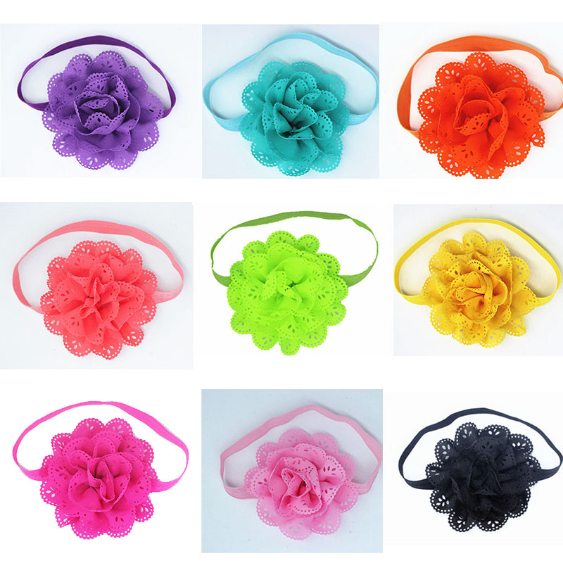 Flower Baby Girls Headband Soft Elastic Band Headbands Hair Accessories + Lot - Image 28