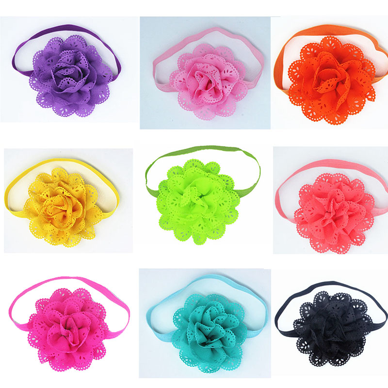 Flower Baby Girls Headband Soft Elastic Band Headbands Hair Accessories + Lot - Image 29
