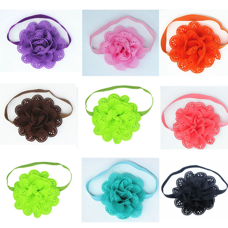 Flower Baby Girls Headband Soft Elastic Band Headbands Hair Accessories + Lot - Image 30