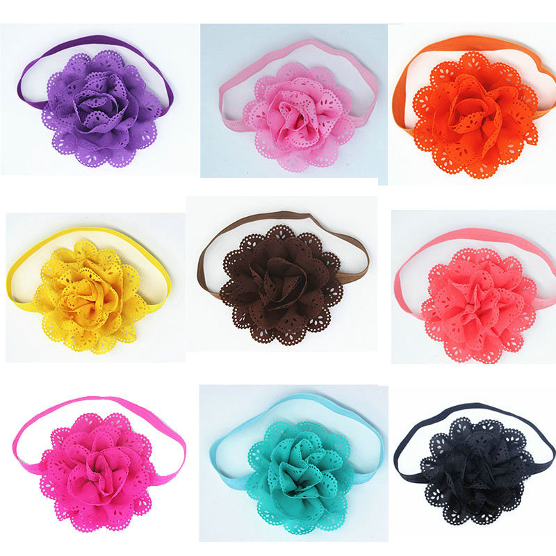 Flower Baby Girls Headband Soft Elastic Band Headbands Hair Accessories + Lot - Image 32