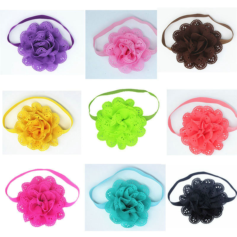 Flower Baby Girls Headband Soft Elastic Band Headbands Hair Accessories + Lot - Image 34