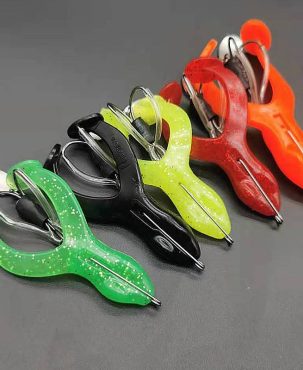 1 pc Fishing Lure Plastic Frog Soft Spinner Sinking Jig Bass Artificial Bait