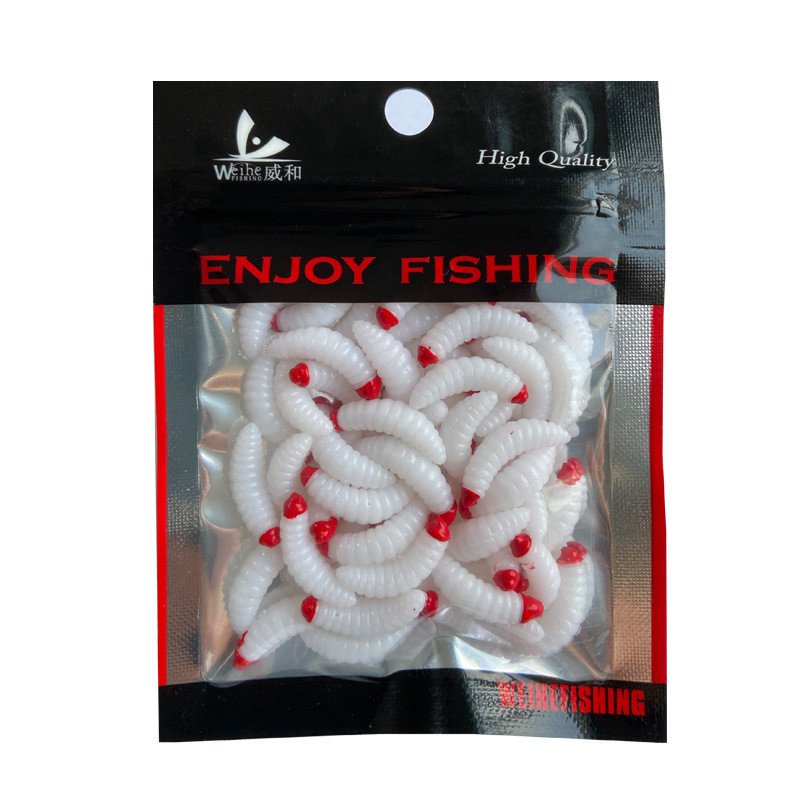 50Pcs Fishing Bait Worm Larva Floating Soft Bait Silica gel Artificial Bait Jigging Wobblers Bass Carp Pesca Fishing Tackle Lure - Image 5