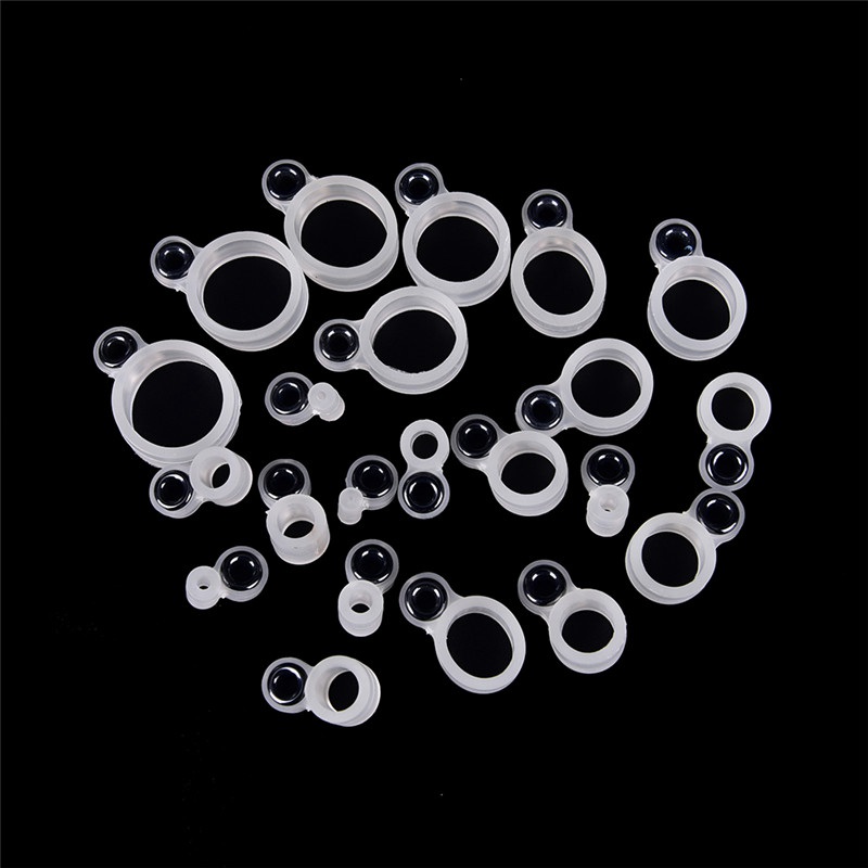 14Pcs Fishing Rod Wire Ring Silicone Fishing Line Guide Ring Different Size - Image 3