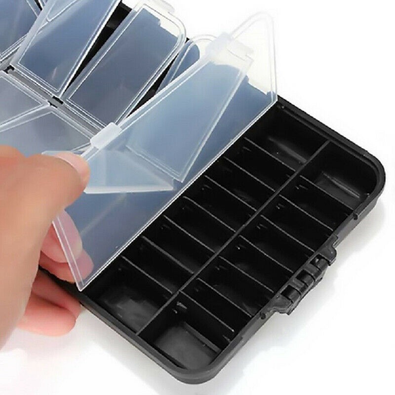 26 grid black mini fishing tackle box fish hook fishing tackle storage box - Image 4