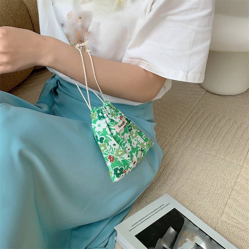 Kawaii Floral Travel Portable Coin Purse Cosmetic Lipstick Storage Bag Women Makeup Handbags Wallet Organizer Small Pouch Bags - 图片 18