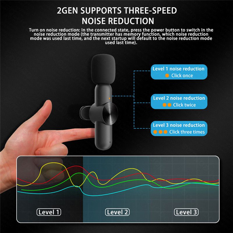 Wireless Microphone Portable Audio Video Recording Mini Mic for iPhone Android Live Broadcast Gaming Phone Microfonoe - Image 5
