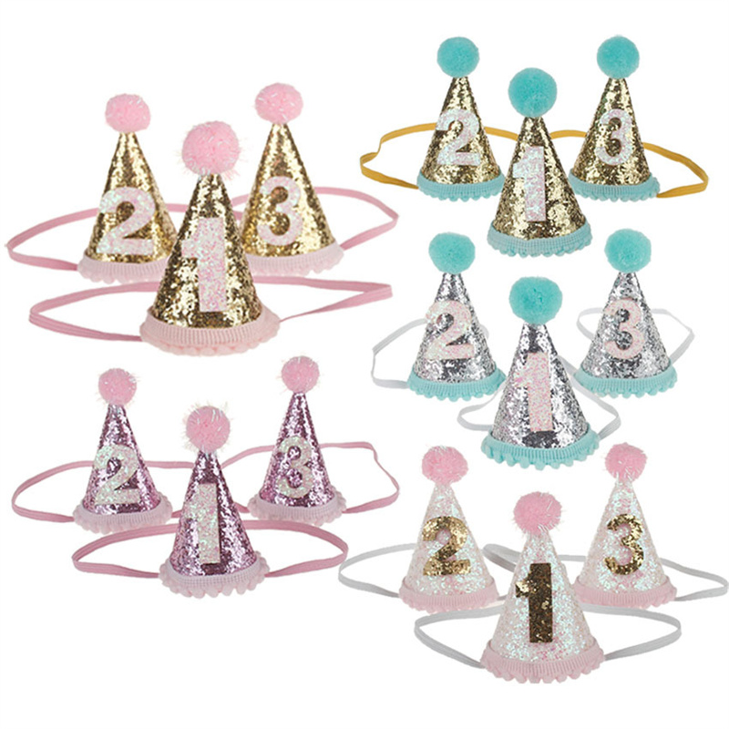 New European and American Children's Hair Accessories Creative Popular Birthday Party Hat Baby Hair Band Shooting Props Princess Headdress - Image 12