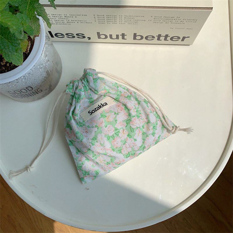 Kawaii Floral Travel Portable Coin Purse Cosmetic Lipstick Storage Bag Women Makeup Handbags Wallet Organizer Small Pouch Bags - 图片 21