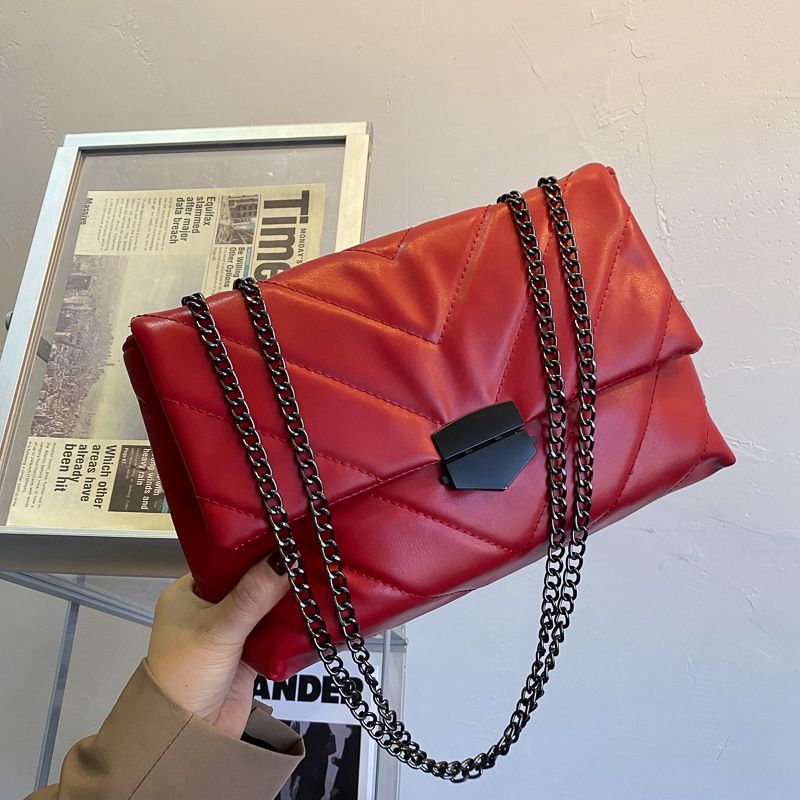 New Casual Chain Crossbody Bags For Women Fashion Simple Shoulder Bag Ladies Designer Handbags PU Leather Messenger Bags - 图片 8