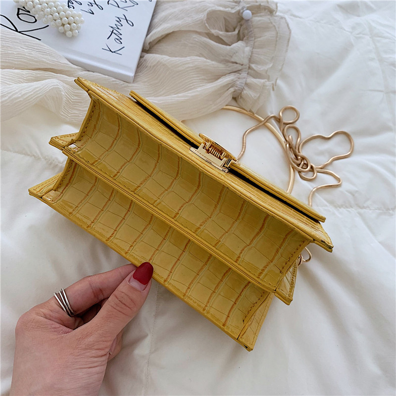 Stone pattern PU Leather Crossbody Bags For Women 2024 Mini Shoulder Messenger Bag With Metal Handle Lady Travel Totes - 图片 12