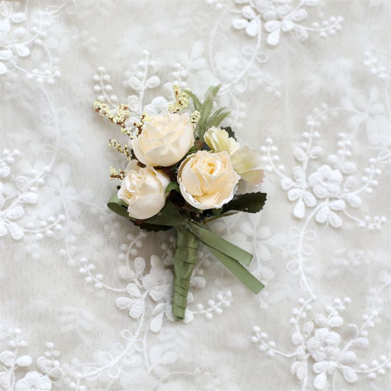 Wholesale Wedding New Bridesmaid Wrist Flower Artificial Flower Groom Groomsman Corsage Shoes and Hats Clothing Floral Decorations Gift Packaging - Image 10