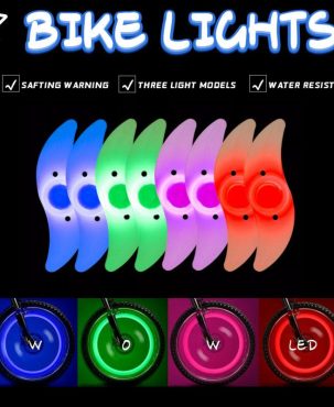 Gift for Kids Bike Lights for Wheel Bicycle Lamp Colorful RGB Cycling Light LED