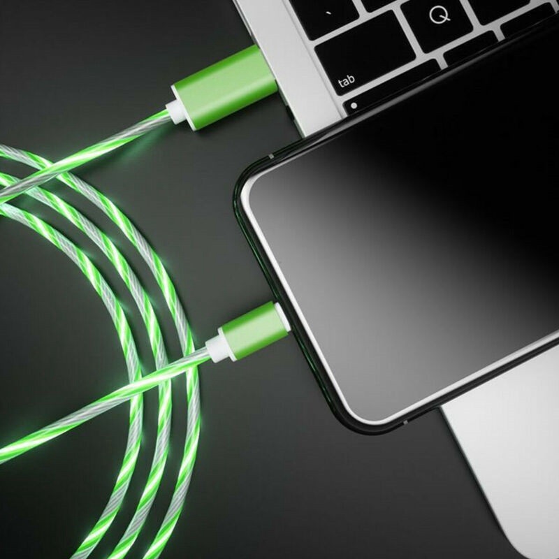 LED flowing Light Up USB Sync Type-C For iPhone Charger Data Cable Charging Cord - Image 5