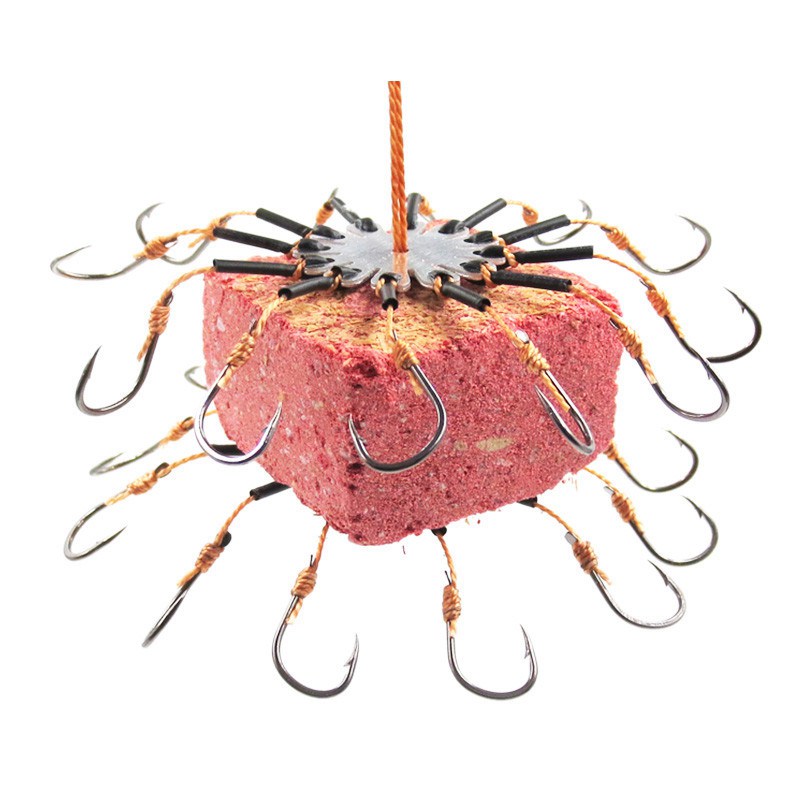 2pcs/Lot Carp Bait Fishhooks for Fishing Flap Explosion String Hook Prevent Winding PE Lines With Hose Carbon Steel Hooks Pesca