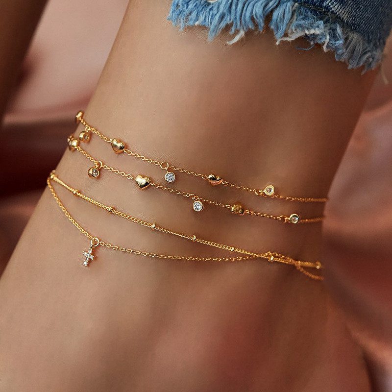 Bohemia Chain Anklets for Women Foot Accessories 2024 Summer Beach Barefoot Sandals Bracelet ankle on the leg Female