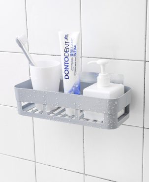 Plastic Bathroom Shelf Shower Rack Storage Organiser Tray Holder Accessories.