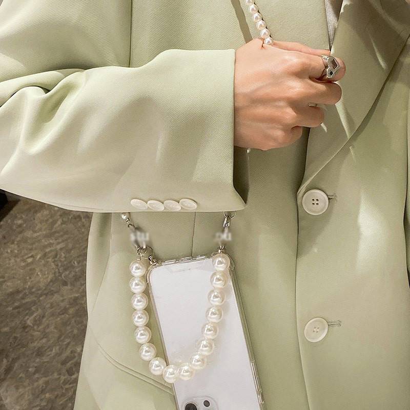 Pearl Bracelets chain Crossbody Lanyard Necklace soft case for iphone 12 Pro Max MiNi 11 Pro XR X XS 7 8 - 图片 7