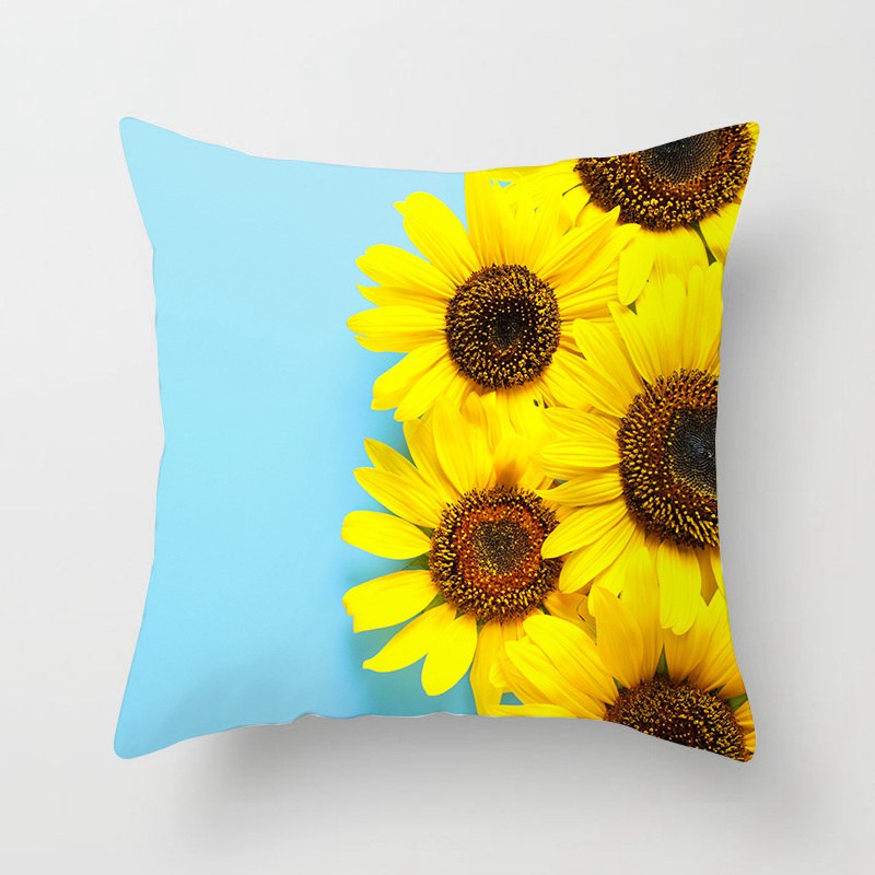 Spring and Summer New Sunflower SUNFLOWER Pillow Cover Home Sofa Cushion without Core Flower Cushion Cover - Image 13