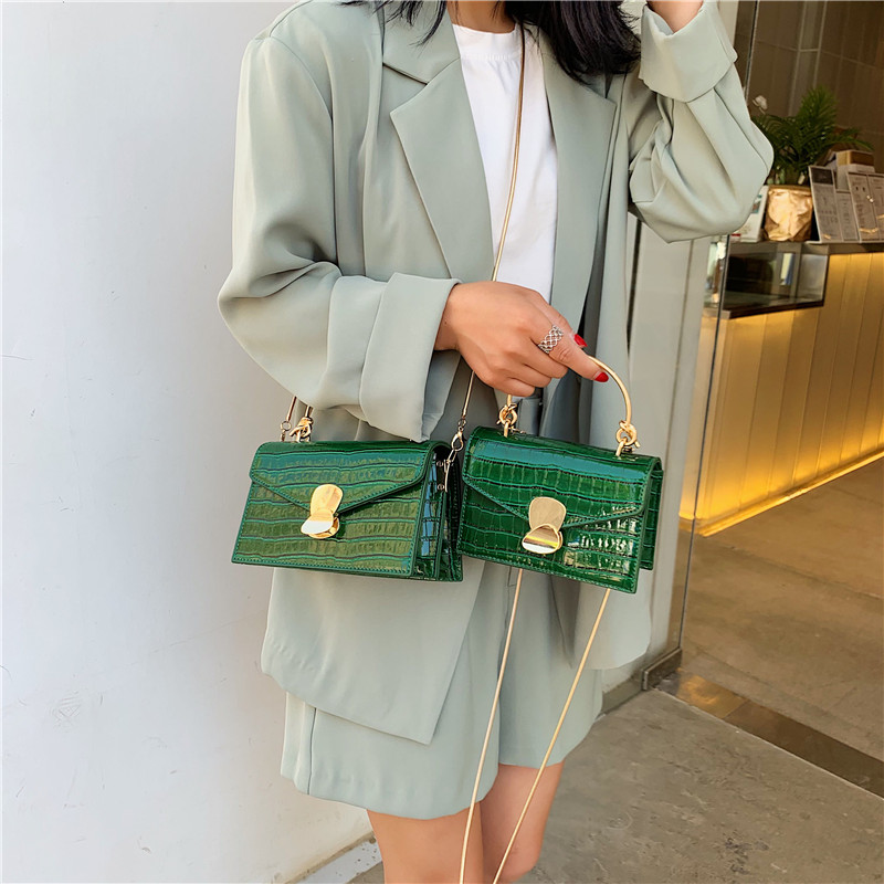 Stone pattern PU Leather Crossbody Bags For Women 2024 Mini Shoulder Messenger Bag With Metal Handle Lady Travel Totes - 图片 13