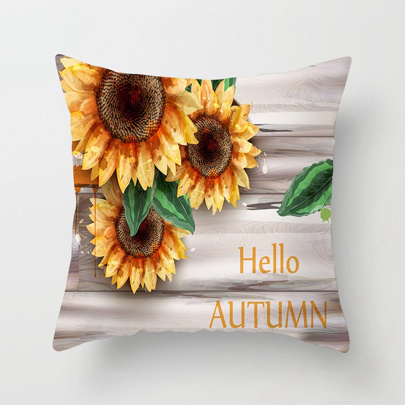 Spring and Summer New Sunflower SUNFLOWER Pillow Cover Home Sofa Cushion without Core Flower Cushion Cover - Image 15