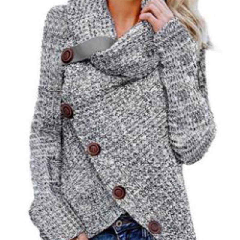 2024 Autumn Winter Sweater Ol Commuter Amazon Amazon Turtleneck Cardigan Solid Color Sweaters Women's Clothing One Piece Dropshipping - 图片 16