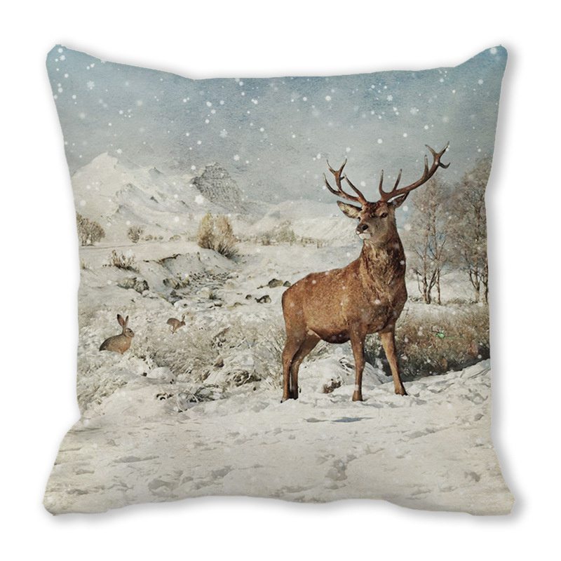 45x45cm Rabbit Elk Christmas Pillowcase Merry Christmas Decor for Home Cristmas Xmas Gift Navidad Noel 2024 Happy New Year 2025 - Image 18