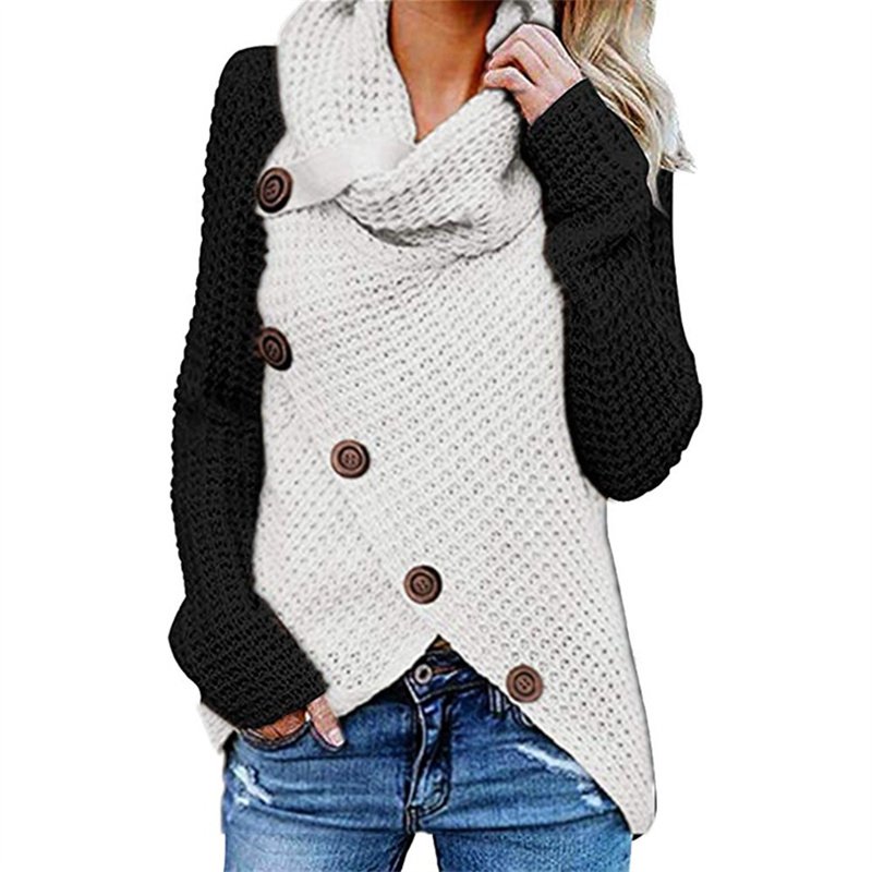 2024 Autumn Winter Sweater Ol Commuter Amazon Amazon Turtleneck Cardigan Solid Color Sweaters Women's Clothing One Piece Dropshipping - 图片 20
