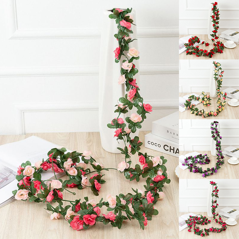 45 Flowers 8Ft Artificial Flower Floral Fake Hanging Garland Party Wedding Decor - Image 15