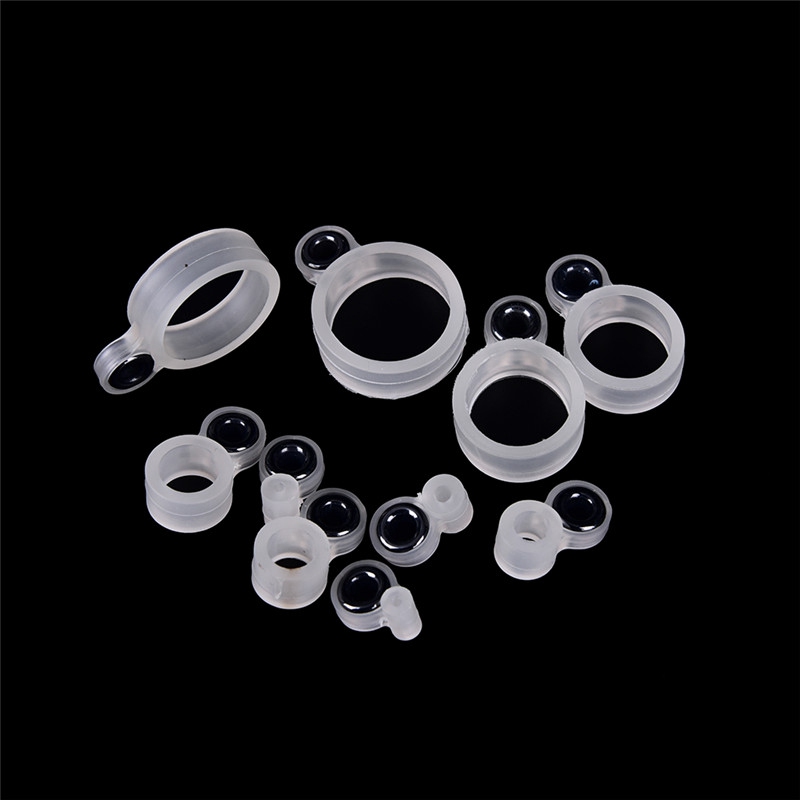 14Pcs Fishing Rod Wire Ring Silicone Fishing Line Guide Ring Different Size - Image 4