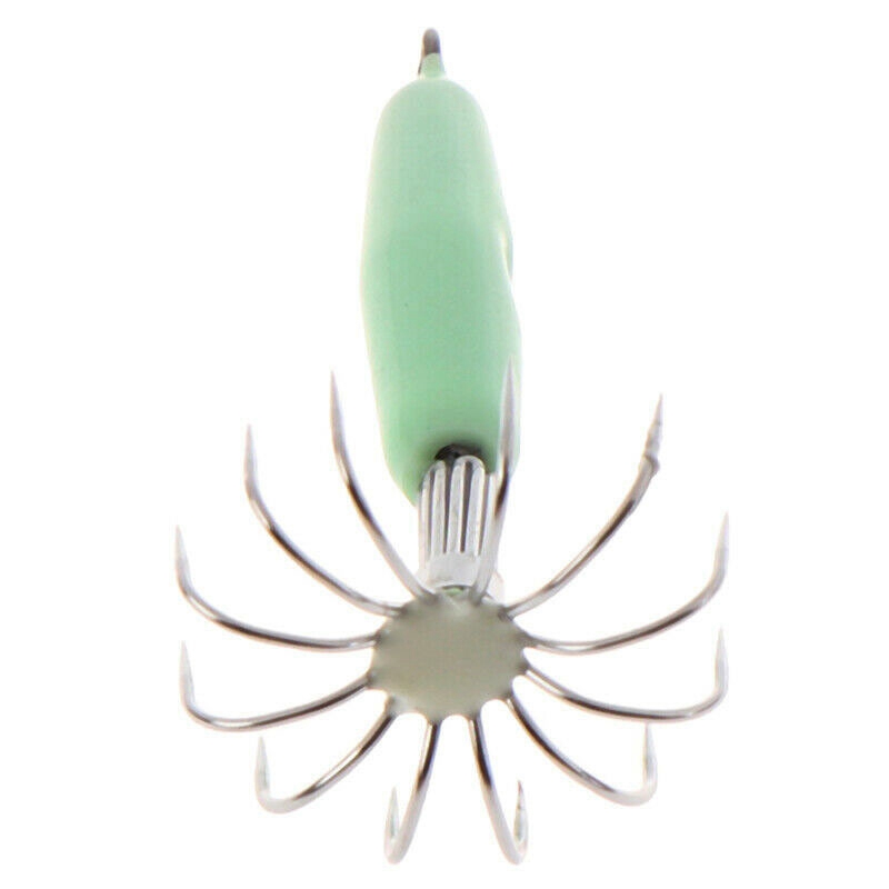 Luminous Fishing Lures Baits Squid Jigs Hook Light Green Fishing Lure Hook - Image 3