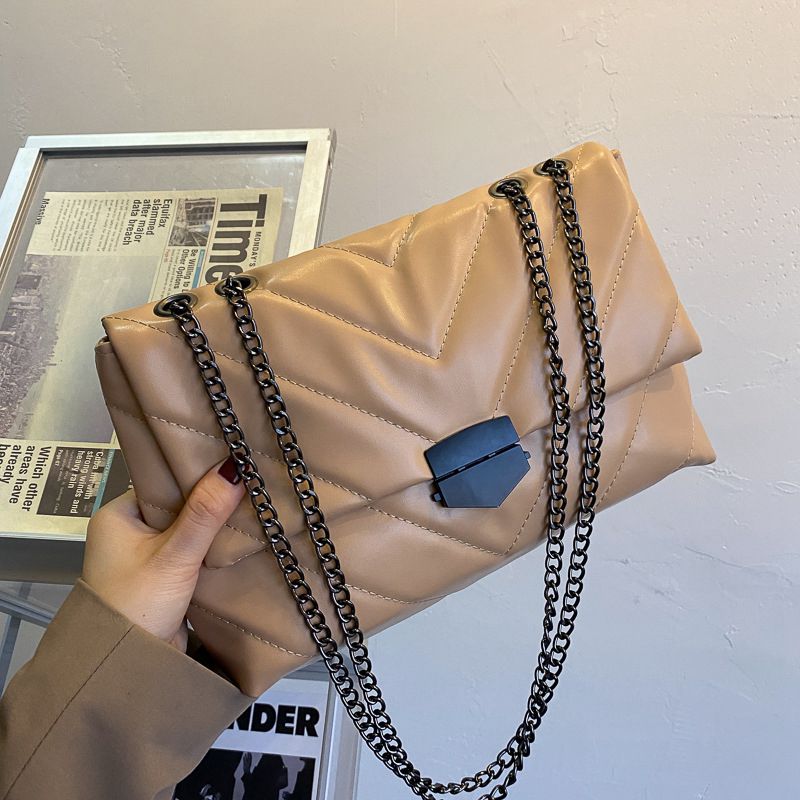 New Casual Chain Crossbody Bags For Women Fashion Simple Shoulder Bag Ladies Designer Handbags PU Leather Messenger Bags