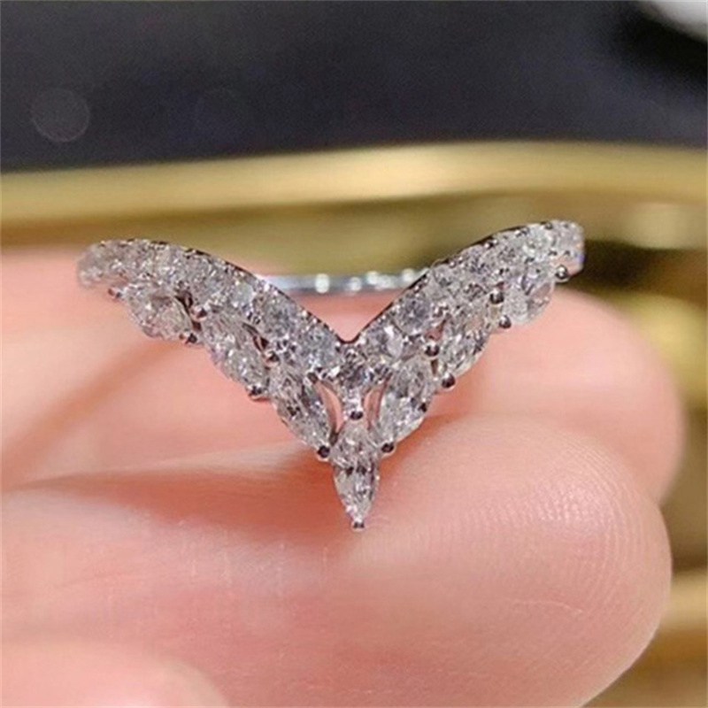 Rings Charm Cubic Zirconia Wedding Jewelry Size 6-10 - Image 3