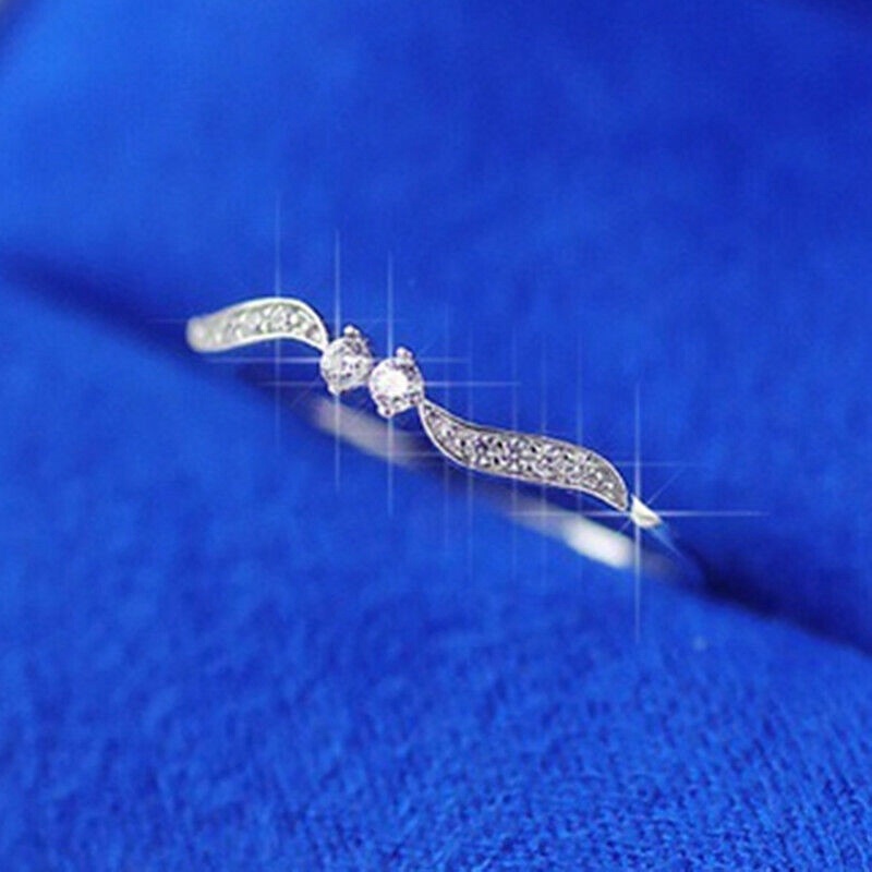 925 Silver Rings for Women Cubic Zirconia Elegant Wedding Party Gifts Size 6-10 - Image 3