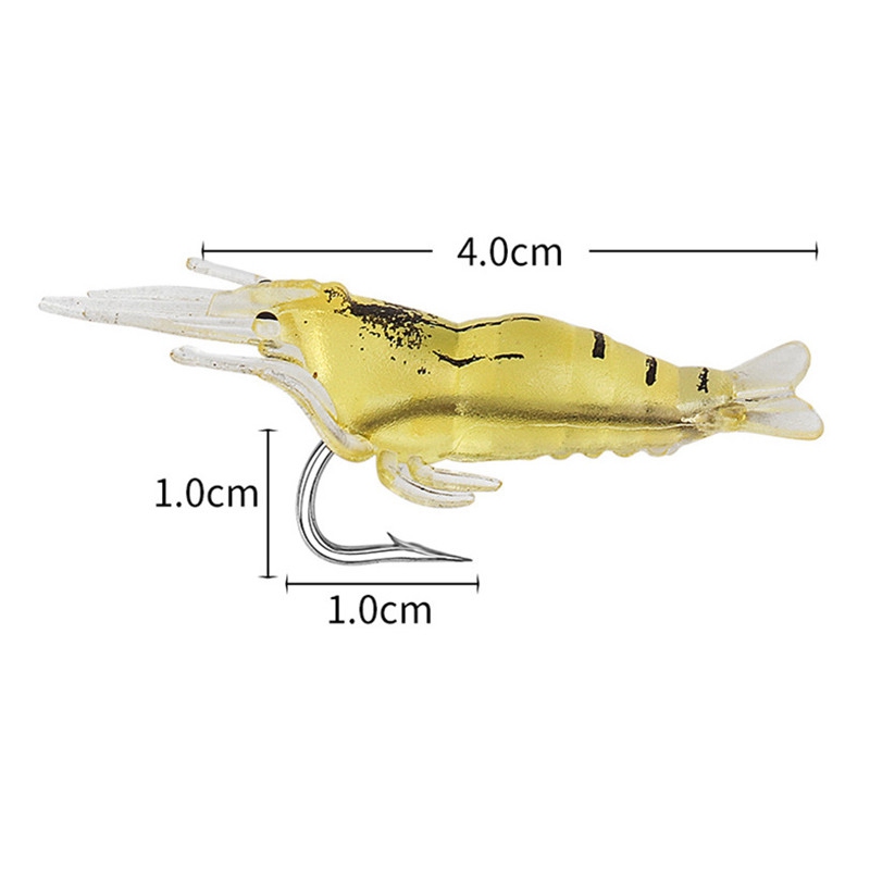 Luminous Shrimp Silicone Artificial Bait Simulation Soft Prawn With Hooks Carp Wobbler For Fishing Tackle/Lure/Accessories Sea - Image 5