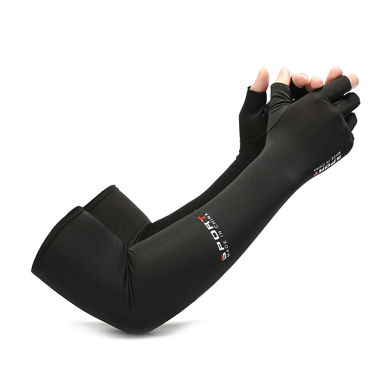 2pcs Sport Arm Sleeves Cycling Running Fishing Climbing Arm Cover Sun UV Protection Ice Cool Sleeves With 5-finger Cuff - 图片 5