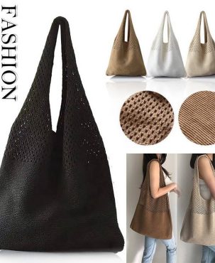 2024 Vintage Summer Hollow Woven Womens Braid Handbags Shoulder Bags Beach Bag Large Capacity Tote Handbag