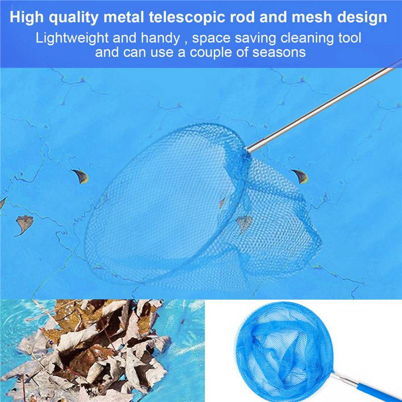 Round Swimming Pool Fishing Net Skimmer Pond Bathtub Fallen Leaves Cleaning Tool