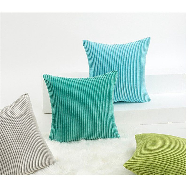 Plush Velvet Square Cushion Cover Corduroy Winter Pillow Case Sofa Home Decor - Image 3